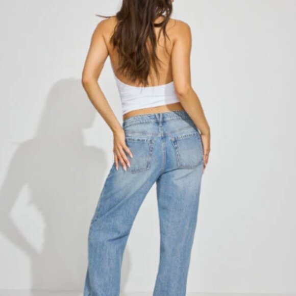 Garage Slouchy Jean - Medium Light Indigo - Picture 2 of 6